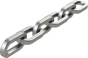 Chaîne coulé type « long link »